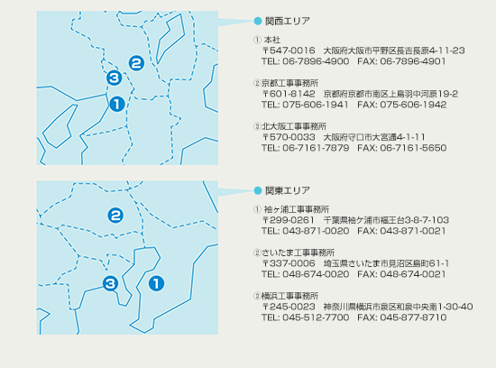 関西エリア 関東エリア